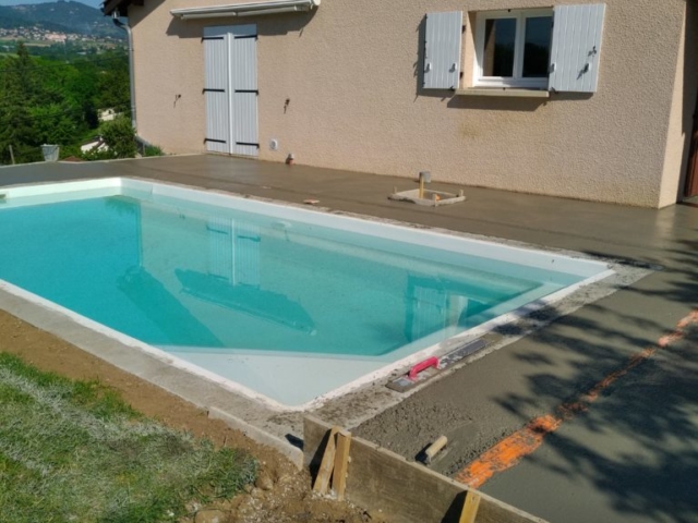 Travaux d'aménagement de piscine